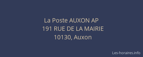 La Poste AUXON AP