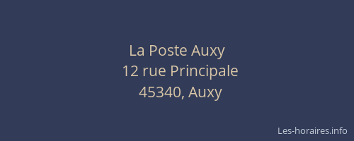 La Poste Auxy