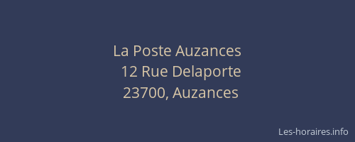 La Poste Auzances