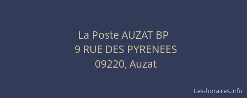 La Poste AUZAT BP