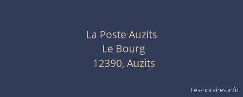 La Poste Auzits