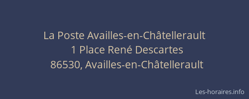 La Poste Availles-en-Ch&acirc;tellerault