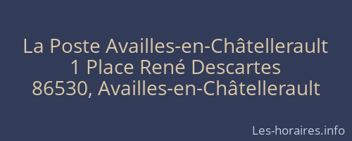 La Poste Availles-en-Châtellerault