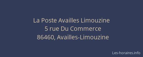 La Poste Availles Limouzine