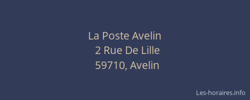 La Poste Avelin