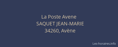 La Poste Avene