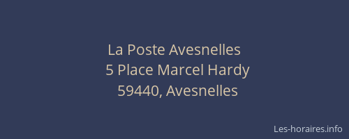 La Poste Avesnelles