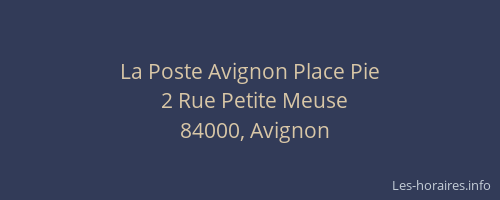 La Poste Avignon Place Pie