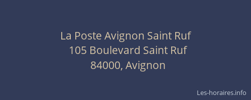 La Poste Avignon Saint Ruf