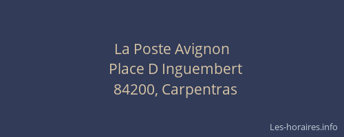 La Poste Avignon