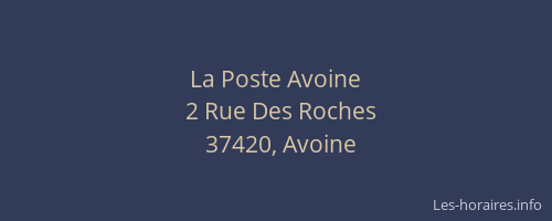 La Poste Avoine