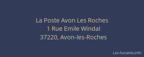 La Poste Avon Les Roches