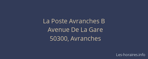 La Poste Avranches B