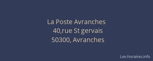 La Poste Avranches