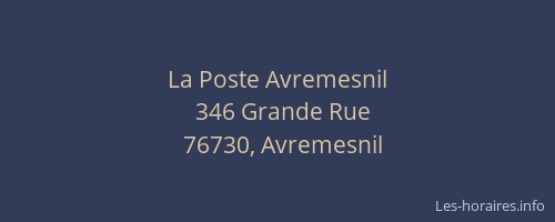 La Poste Avremesnil