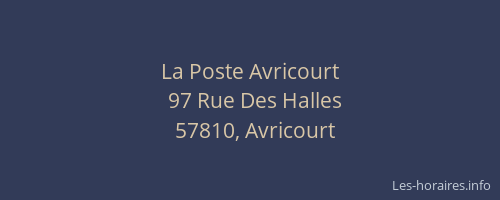 La Poste Avricourt