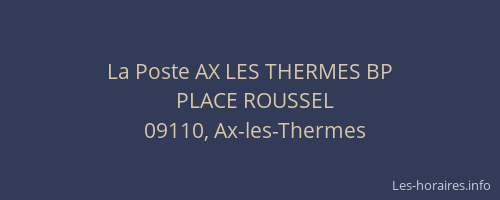 La Poste AX LES THERMES BP