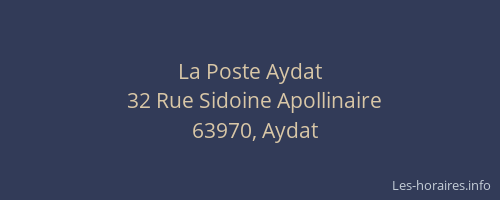 La Poste Aydat