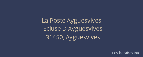 La Poste Ayguesvives