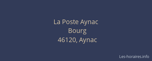 La Poste Aynac