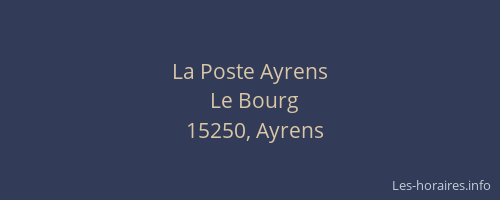 La Poste Ayrens