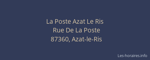 La Poste Azat Le Ris