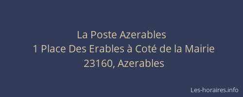 La Poste Azerables