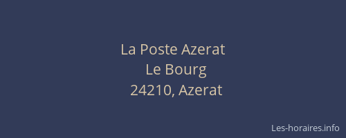La Poste Azerat
