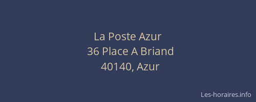La Poste Azur