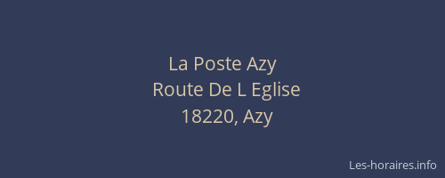La Poste Azy
