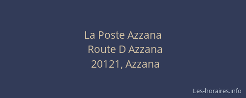 La Poste Azzana