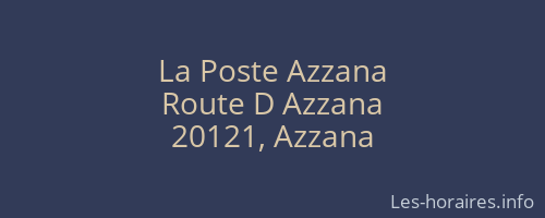 La Poste Azzana