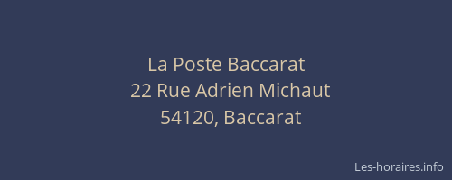 La Poste Baccarat