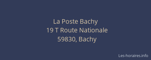 La Poste Bachy