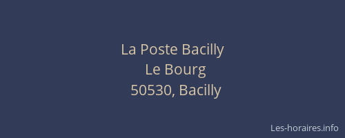 La Poste Bacilly