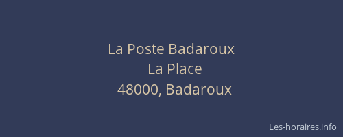La Poste Badaroux