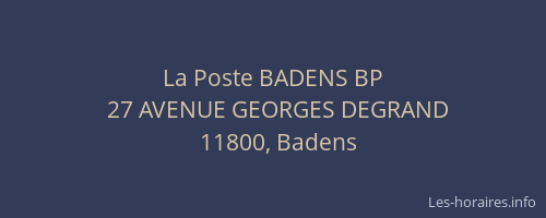 La Poste BADENS BP