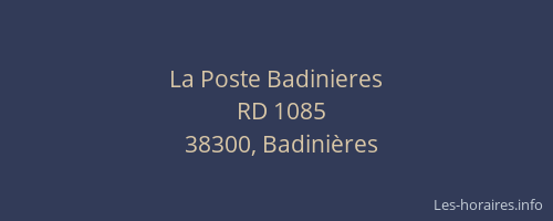 La Poste Badinieres