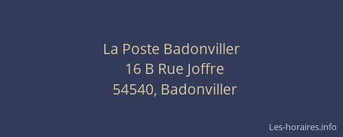 La Poste Badonviller