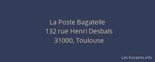La Poste Bagatelle