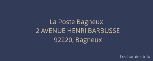 La Poste Bagneux