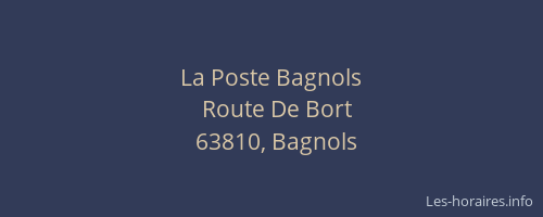 La Poste Bagnols