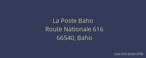 La Poste Baho