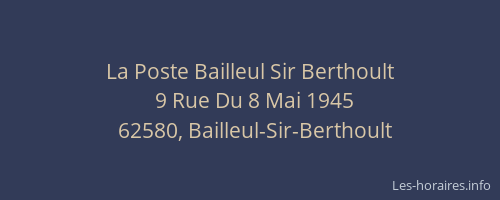 La Poste Bailleul Sir Berthoult