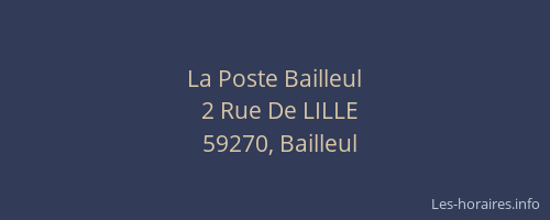 La Poste Bailleul