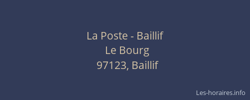 La Poste - Baillif