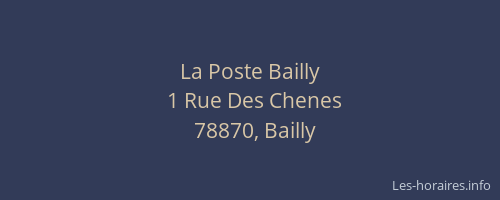 La Poste Bailly
