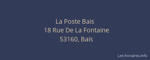 La Poste Bais