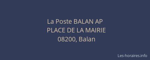 La Poste BALAN AP