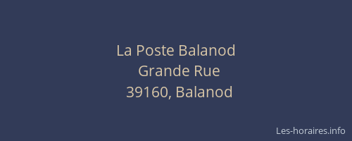 La Poste Balanod